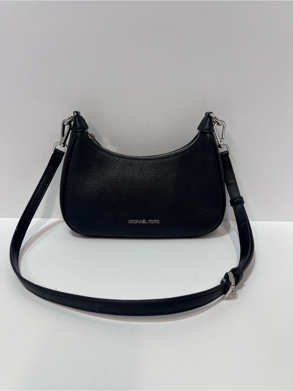 Michael Kors Cora Medium Pebbled Black Leather Shoulder